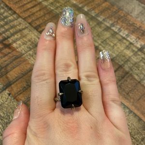 Regalrose Sterling silver onyx gothic snake band ring 🤩